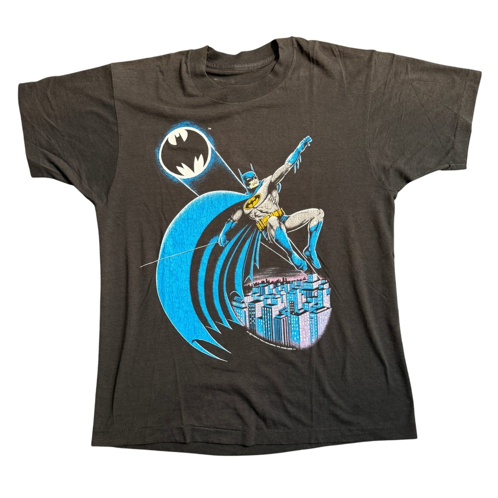 Vintage 1988 Batman DC Comics T-Shirt Changes Gotham City Single Stitch Black M